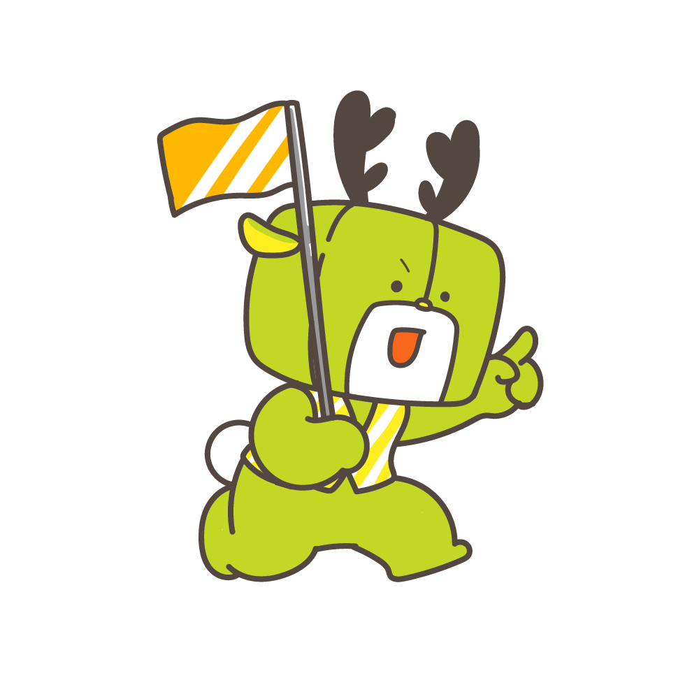 前に踏み出す力を表すロジカくん